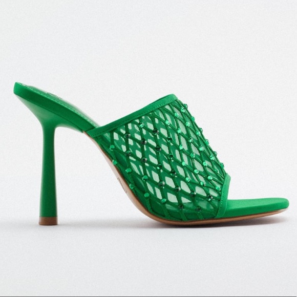 Green Zara heels size 39 new - Picture 3 of 5